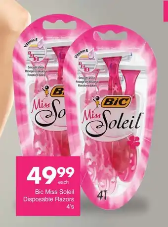 Save Bic Miss Soleil Disposable Razors 4's offer