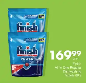 Save Finish All In One Regular Dishwashing Tablets 80's offer