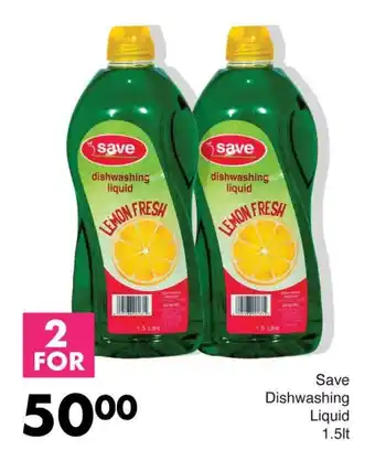 Save Save Dishwashing Liquid 1.5lt offer