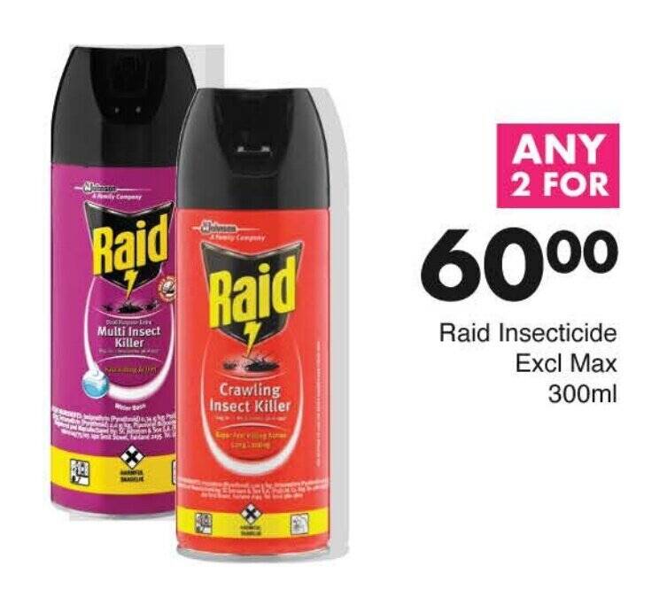 Raid Insecticide Excl Max 300ml offer at Save