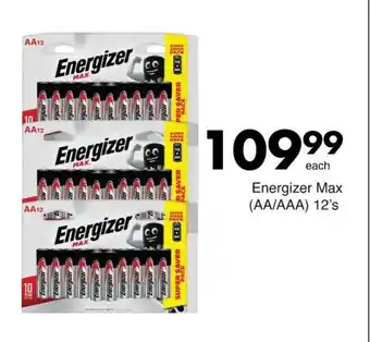 Save Energizer Max (AA/AAA) 12's offer