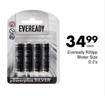 Save Eveready R20pp Blister Size D 2's offer