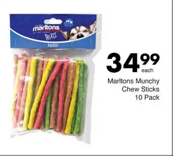 Save Marltons Munchy Chew Sticks 10 Pack offer