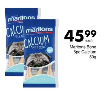 Save Marltons Bone 6pc Calcium 50g offer