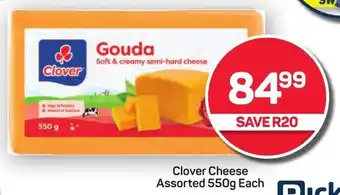 Pick n Pay Clover Cheese Assorted 550g Each offer
