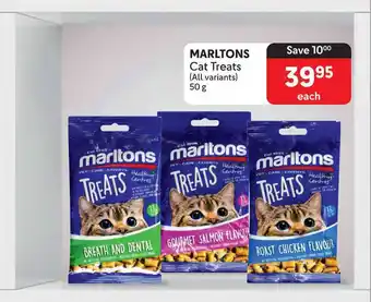 Makro MARLTONS Cat Treats (All variants) 50g offer