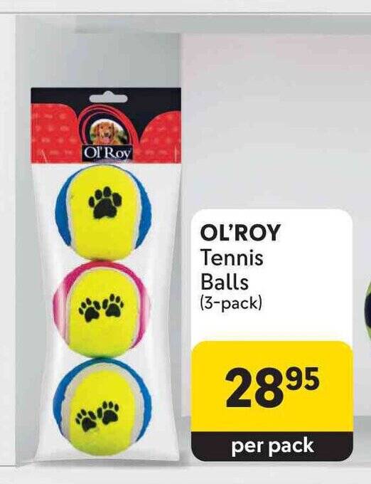 OL'ROY Tennis Balls (3pack) offer at Makro