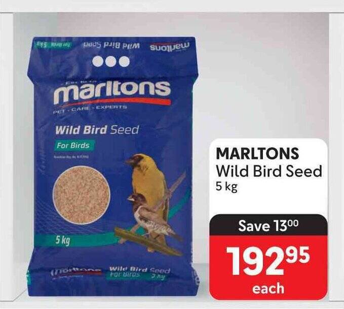 MARLTONS Wild Bird Seed 5kg offer at Makro