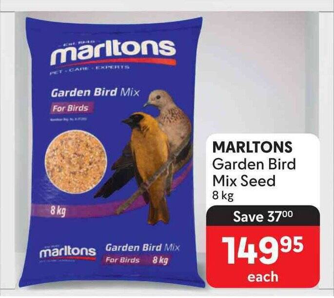 MARLTONS Garden Bird Mix Seed 8kg offer at Makro