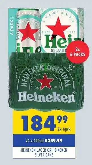 Tabooz HEINEKEN LAGER OR HEINEKEN SILVER CANS offer
