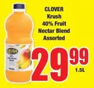 Boxer CLOVER Krush 40% Fruit Nectar Blend Assorted offer