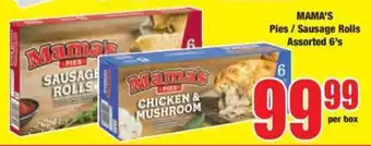 Boxer MAMA'S Pies/Sausage Rolls Assorted 6's offer