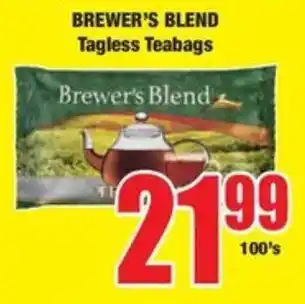 Boxer BREWER'S BLEND Tagless Teabags offer