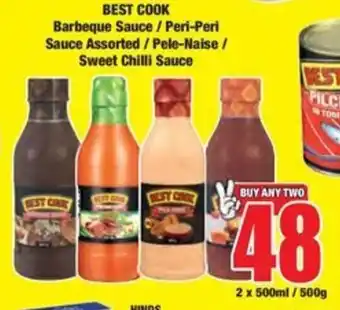 Boxer BEST COOK Barbeque Sauce/ Peri-Peri Sauce Assorted/ Pele-Naise/ Sweet Chilli Sauce offer