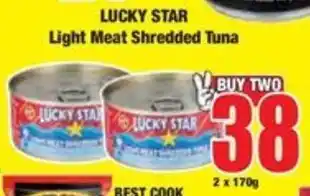 Boxer LUCKY STAR Light Meat Shredded Tuna offer