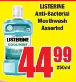 Boxer LISTERINE Anti-Bacterial Mouthwash Assorted offer