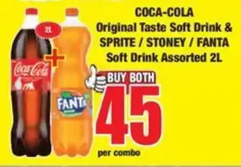 Boxer COCA-COLA Original Taste Soft Drink & SPRITE/ STONEY/ FANTA Soft Drink Assorted 2L offer