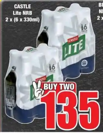 Boxer CASTLE Lite NRB 2 x (6 x 330ml) offer