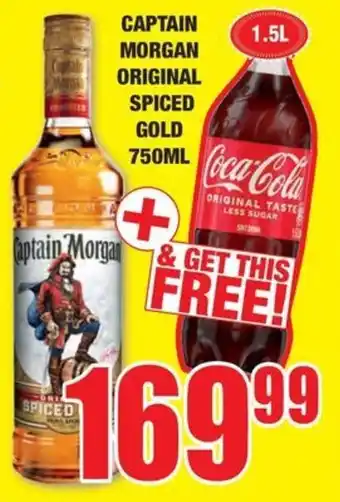 Boxer Liquors CAPTAIN MORGAN ORIGINAL SPICED GOLD 750ML offer