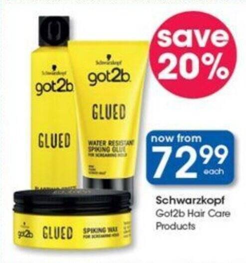 Schwarzkopf Got2b Hair Care Products offer at Clicks