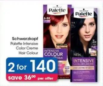 Clicks Schwarzkopf Palette Intensive Color Creme Hair Colour offer