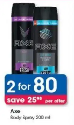 Clicks Axe Body Spray 200 ml offer
