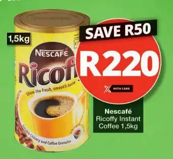 Checkers Nescafé Ricoffy Instant Coffee 1,5kg offer