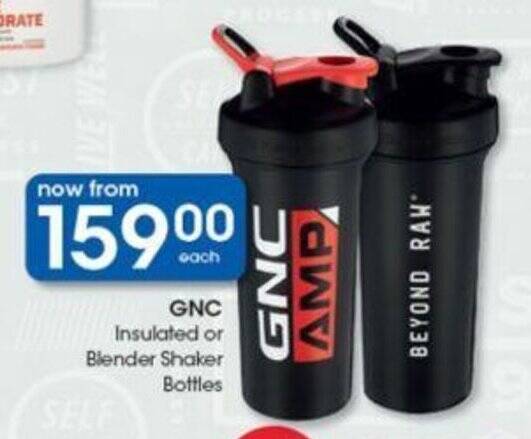 GNC Insulated or Blender Shaker Bottles offer at Clicks