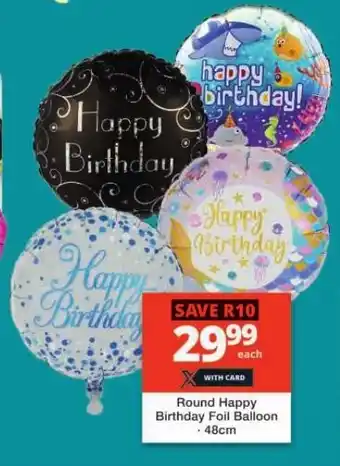 Round Happy Birthday Foil Balloon