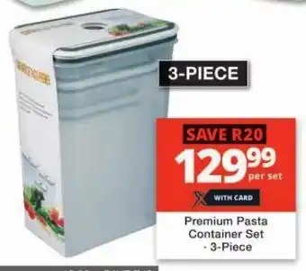 Checkers Premium Pasta Container Set 3-Piece offer
