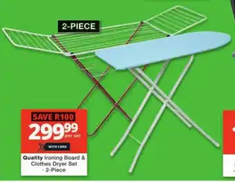 Checkers Quality Ironing Board & Clothes Dryer Set 2-Piece offer