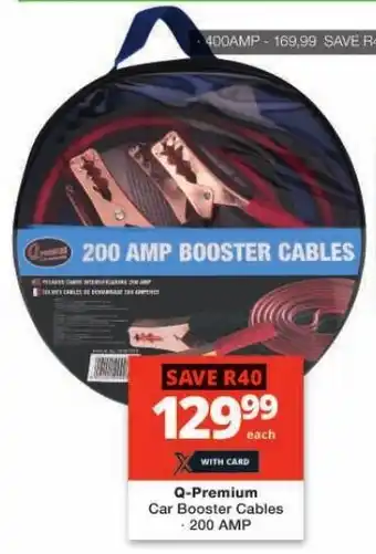 Checkers Q-Premium Car Booster Cables 200 AMP offer