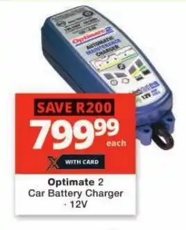 Checkers Optimate 2 Car Battery Charger 12V offer