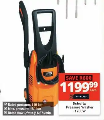 Checkers Schultz Pressure Washer 1700W offer