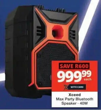 Checkers Xceed Max Party Bluetooth Speaker 40W offer