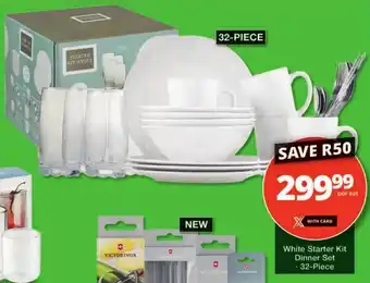 Checkers White Starter Kit Dinner Set 32-Piece offer