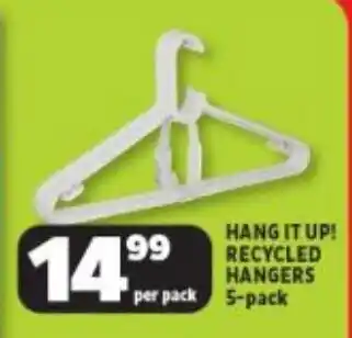 Usave HANG IT UP! RECYCLED HANGERS offer