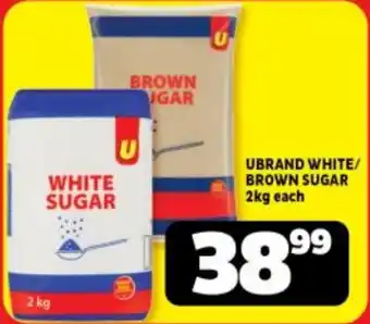 Usave UBRAND WHITE/ BROWN SUGAR 2kg each offer