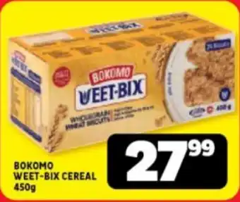Usave BOKOMO WEET-BIX CEREAL 450g offer