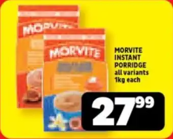 Usave MORVITE INSTANT PORRIDGE all variants 1kg each offer