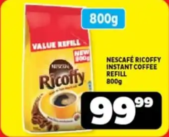 Usave NESCAFÉ RICOFFY INSTANT COFFEE REFILL 800g offer