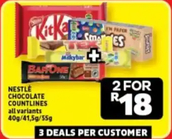 Usave NESTLE CHOCOLATE COUNTLINES all variants offer
