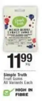 Checkers Simple Truth Fruit Gums All Variants offer
