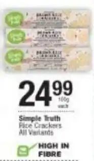 Checkers Simple Truth Rice Crackers All Variants 100g offer