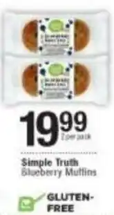 Checkers Simple Truth Blueberry Muffins 2 per pack offer