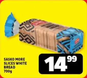 Usave SASKO MORE SLICES WHITE BREAD 700g offer