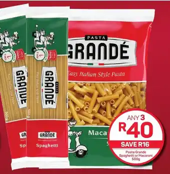 Pick n Pay Hypermarket Pasta Grande Spaghetti or Macaroni 500g offer