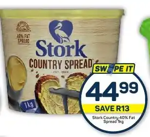 Pick n Pay Hypermarket Stork Country 40% Fat Spread 1kg offer