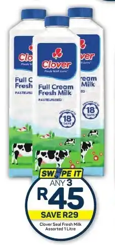 Pick n Pay Hypermarket Clover Seal Fresh Milk Assorted 1 Litre offer