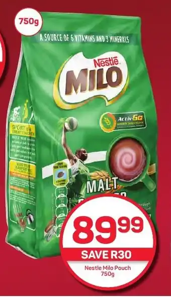 Pick n Pay Hypermarket Nestle Milo Pouch 750g offer